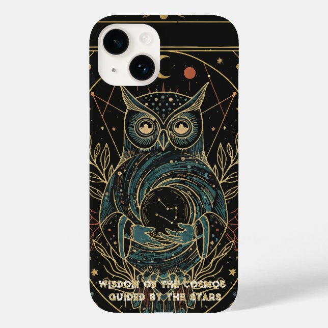 Cosmic Oracle Owl • Mystical Celestial  Case-Mate iPhone Case (Back)