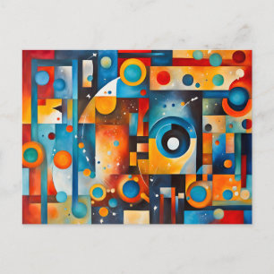 Cosmic Orbit Abstract Composition Postcard