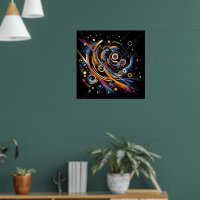 Cosmic Orbit Geometry – Abstract Circle & Line Art