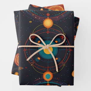 Cosmic Orbit Wrapping Paper Sheet