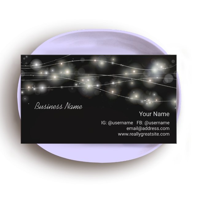 Cosmic Orbs and Stars Business Card (Creator Uploaded)