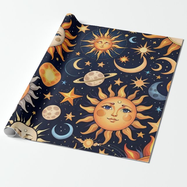 Cosmic Overload Wrapping Paper (Unrolled)
