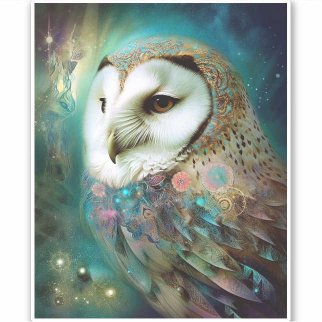 Cosmic Owl Fantasy Art (Front)