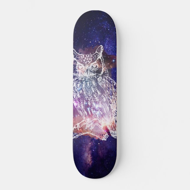 Cosmic Owl Skateboard (Front)