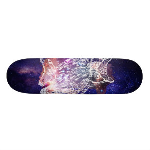 Cosmic Owl Skateboard