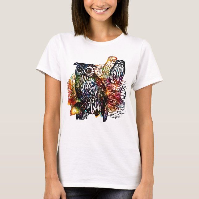 Cosmic Owls T-Shirt (Front)