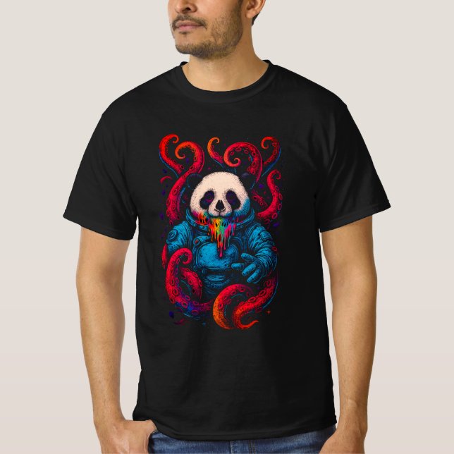 Cosmic Panda Kraken T-Shirt (Front)