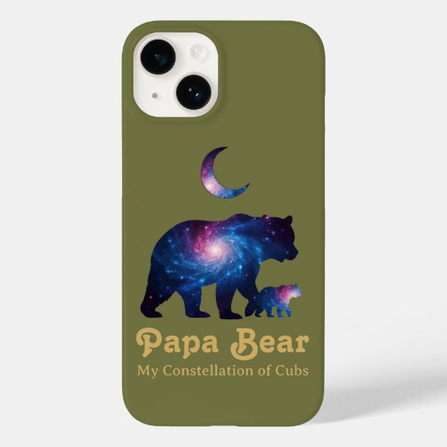 Cosmic Papa Bear & Cub Case-Mate iPhone Case (Back)