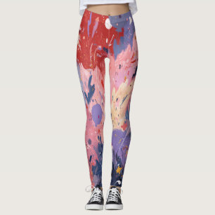 Cosmic Party Abstract Explosion Leggings
