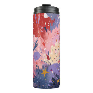 Cosmic Party Abstract Explosion Thermal Tumbler