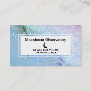 *~* Cosmic Pastel Moon Lunar Surface Business Card