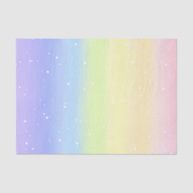 Cosmic Pastel Rainbow Tissue Paper (Front)