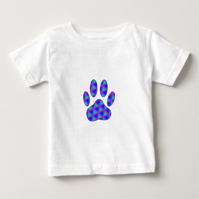 Cosmic Paw Print Baby T-Shirt (Front)