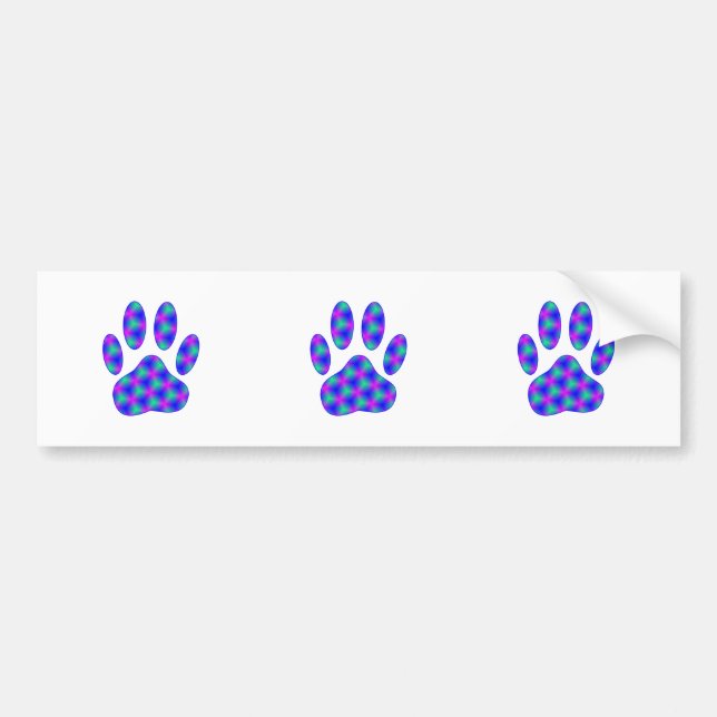 Cosmic Paw Print Bumper Sticker (Front)