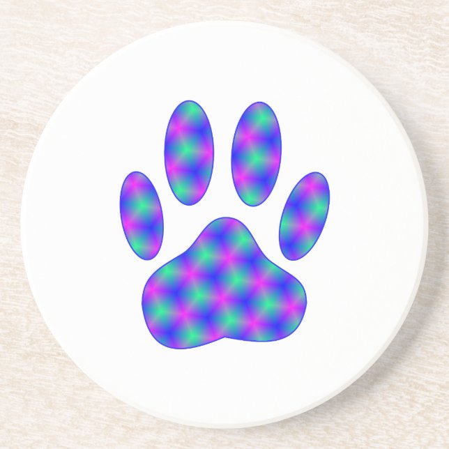 Cosmic Paw Print Coaster (Front)