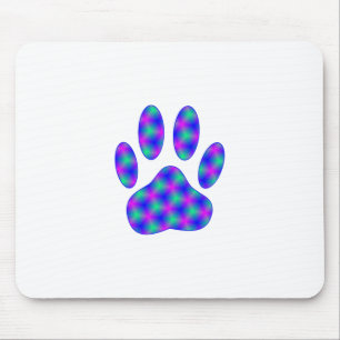 Cosmic Paw Print Mouse Pad