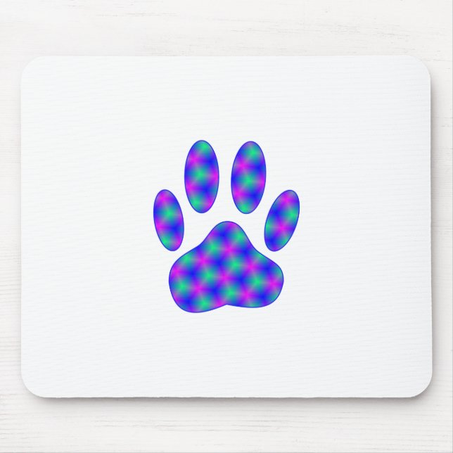 Cosmic Paw Print Mouse Pad (Front)