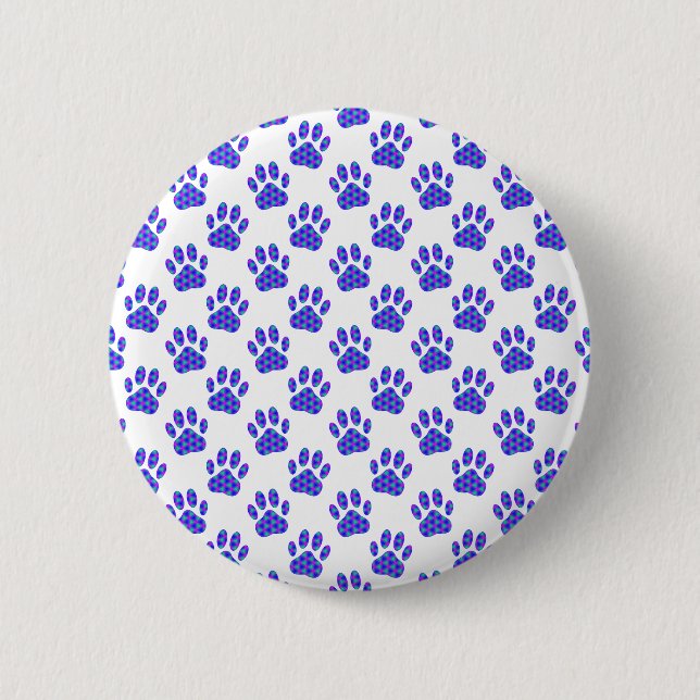 Cosmic Paw Print Pattern 6 Cm Round Badge (Front)