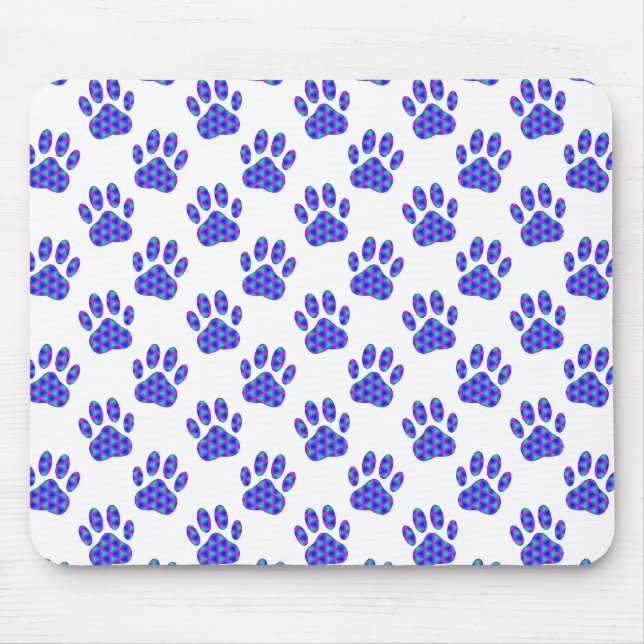 Cosmic Paw Print Pattern Mouse Pad (Front)