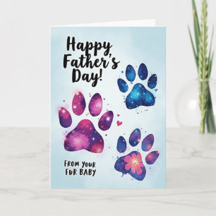 Cosmic Paws Sweet Fathers Day Card