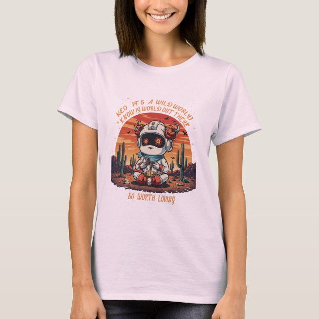 Cosmic Peace in a Wild World T-Shirt (Front)