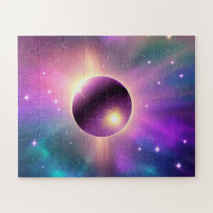 Cosmic Perfect Purple Fun Orbiting the Universe Jigsaw Puzzle