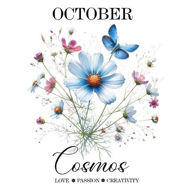 Cosmic Petals • October Birth Flower Notebook  Planner ("Bloom with cosmic grace — a celestial notebook infused with October’s flower frequencies, self-love)