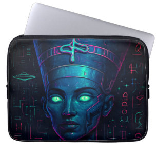 Cosmic Pharaoh Laptop Sleeve - Egyptian Space Fusi