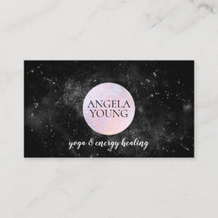 Cosmic Pink Moon Yoga, Life Coach, Astrologer Business Card