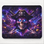 Cosmic Pirate Skull Galaxy Gaming Mouse Pad<br><div class="desc">Upgrade your desk with cosmic pirate energy. This Cosmic Pirate Skull gaming mouse pad features a powerful skull wearing a classic pirate hat with crossed cutlasses and glowing nebula galaxy textures. Surrounded by vibrant cosmic storms, floating treasure coins, and deep space stars, the design creates an epic sci-fi pirate atmosphere...</div>