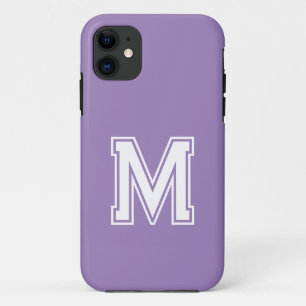 Cosmic Plum Solid Colour   Minimalist Monogram iPhone 11 Case