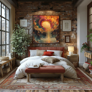 Cosmic Portal: Impressionist and Surreal Poster