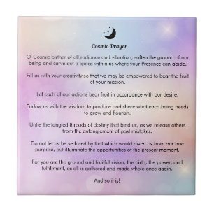 Cosmic Prayer Ceramic Tile