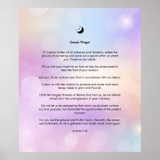 Cosmic Prayer Poster Wall Art