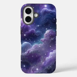 Cosmic Purple Galaxy with Glittering Stars – Dream iPhone 16 Case