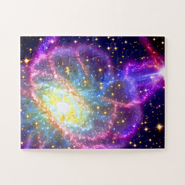 Cosmic Purple Magic Crazy Celebration in Galaxy Jigsaw Puzzle (Horizontal)
