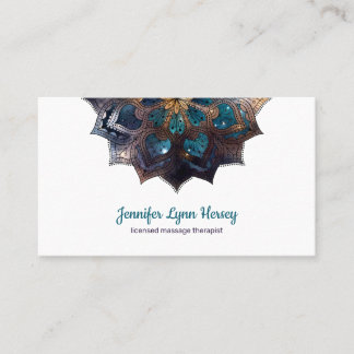 Cosmic Purple Mandala LMT | Yoga Business Card
