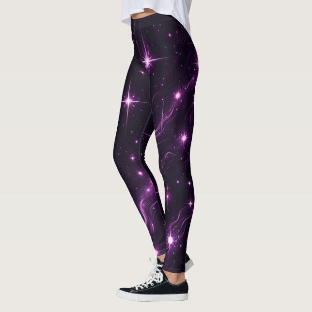 Cosmic Purple Twilight Leggings (Left)