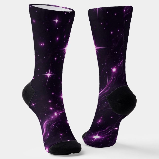 Cosmic Purple Twilight Socks (Angled)