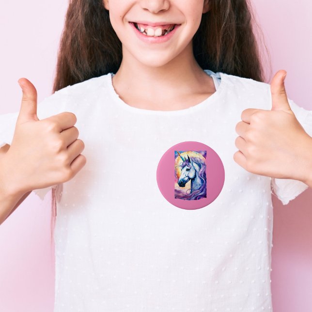 Cosmic Purple Unicorn Button (Creator Uploaded)