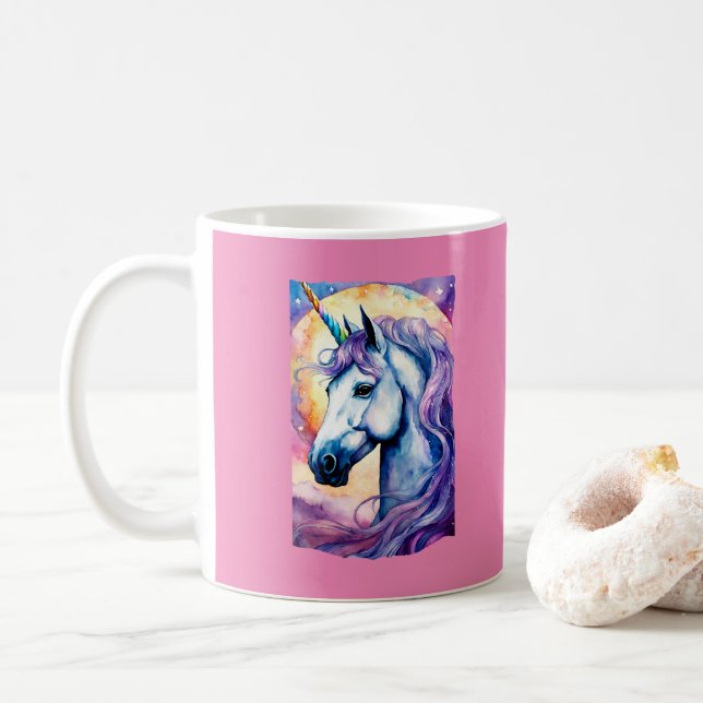 Cosmic Purple Unicorn Mug (With Donut)