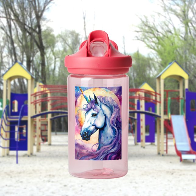Cosmic Purple Unicorn Water Bottle (Creator Uploaded)