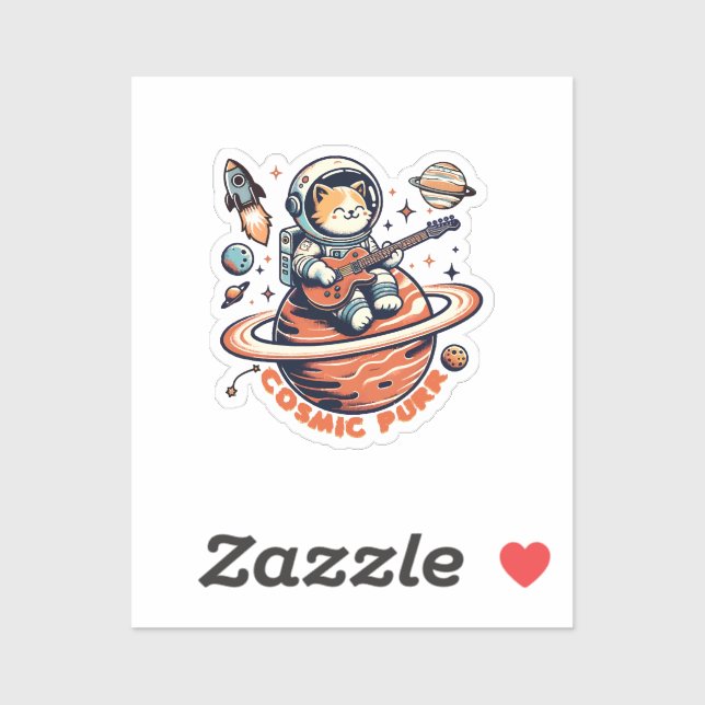 Cosmic Purr - Astro Guitarist Cat (Sheet)