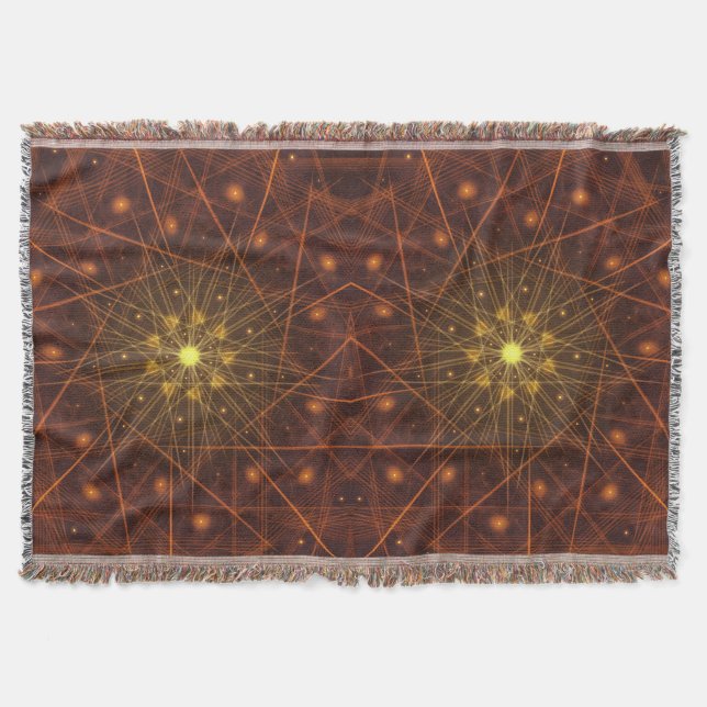 Cosmic Radiance: A Stellar Intersection Throw Blanket (Front)