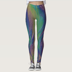 Cosmic Rainbow Iridescent Paint Leggings