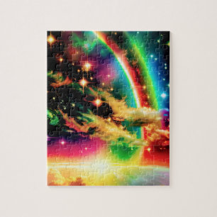 Cosmic Rainbow Magical Event in Fantasy Universe Jigsaw Puzzle