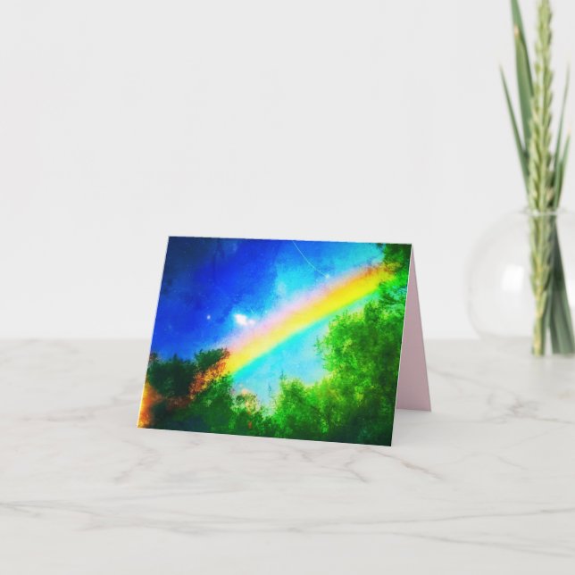 COSMIC RAINBOW VERDE GREETING CARD (Front)