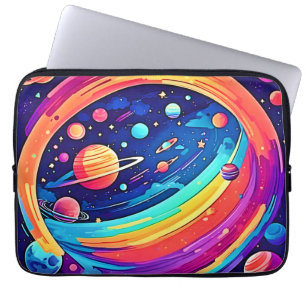 Cosmic Rainbow Vortex Laptop Sleeve