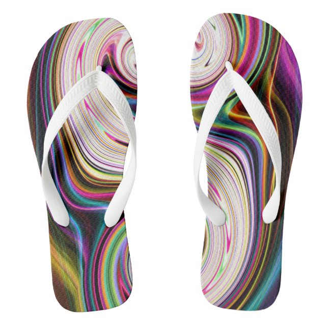 Cosmic Rays 3 Swirl Flip Flops (Footbed)