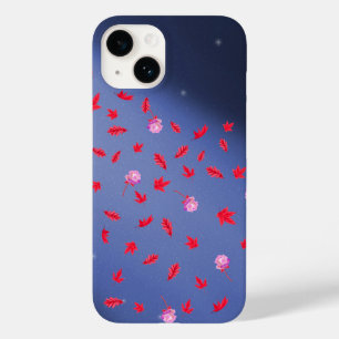 Cosmic Red Autumn Leaves & Roses  Case-Mate iPhone 14 Case